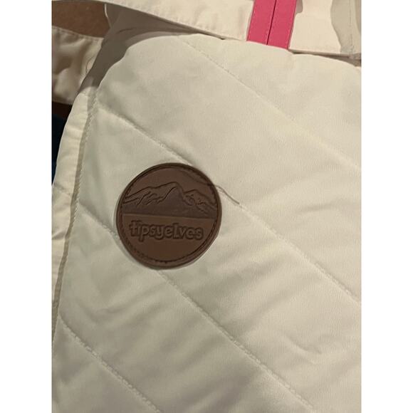 TIPSY ELVES Sz M Medium Rainbow Stripe Retro Snowsuit NWT - Picture 6 of 11